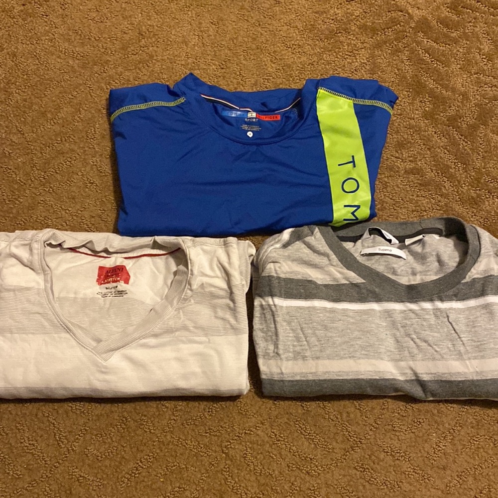 3 shirts AlFANI,CALVIN KLEIN,TOMMY HILFIGER mens t shirts